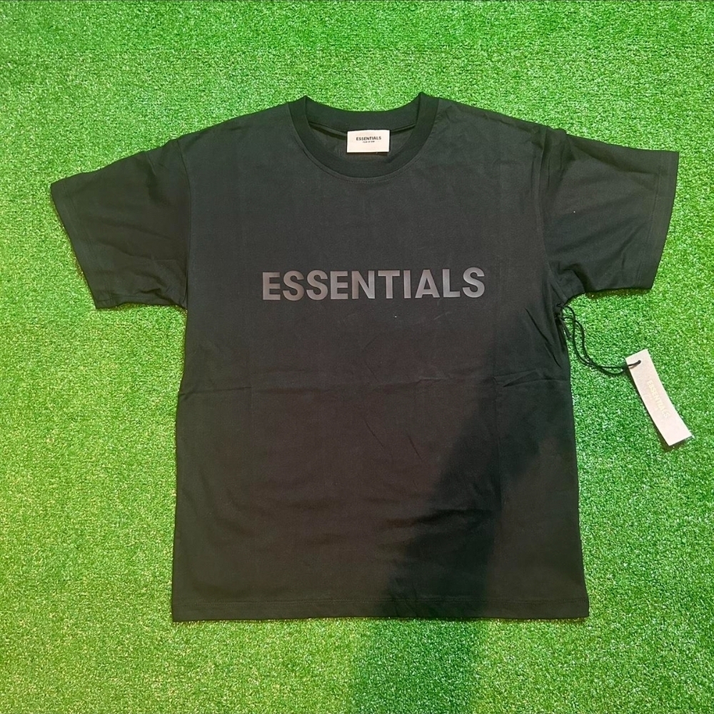Essentials Black Short Sleeve Men's Tee